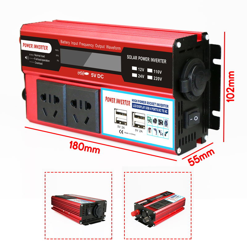 12V24-To-220V-Inverter-True-500W-Display-4USB-Power-Inverter-Photovoltaic-Inverter-Multi-socket-Vehi-1488702-12