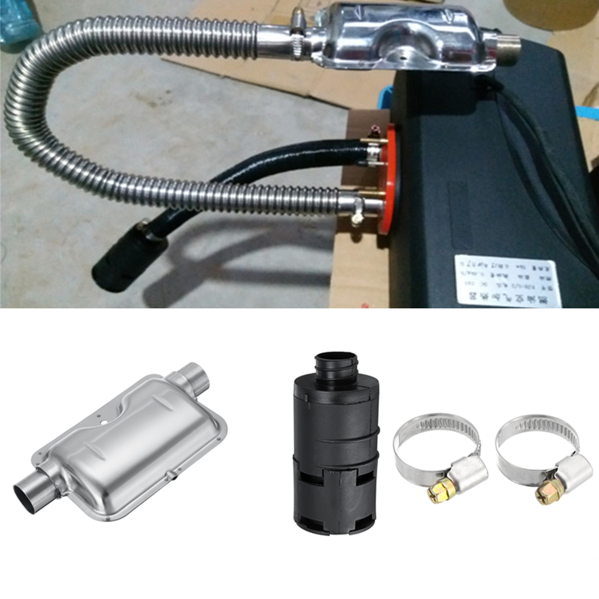 Diesel-Heater-Exhaust-Muffler-Pipe-Silencer-Clamps-Bracket-1366648-1