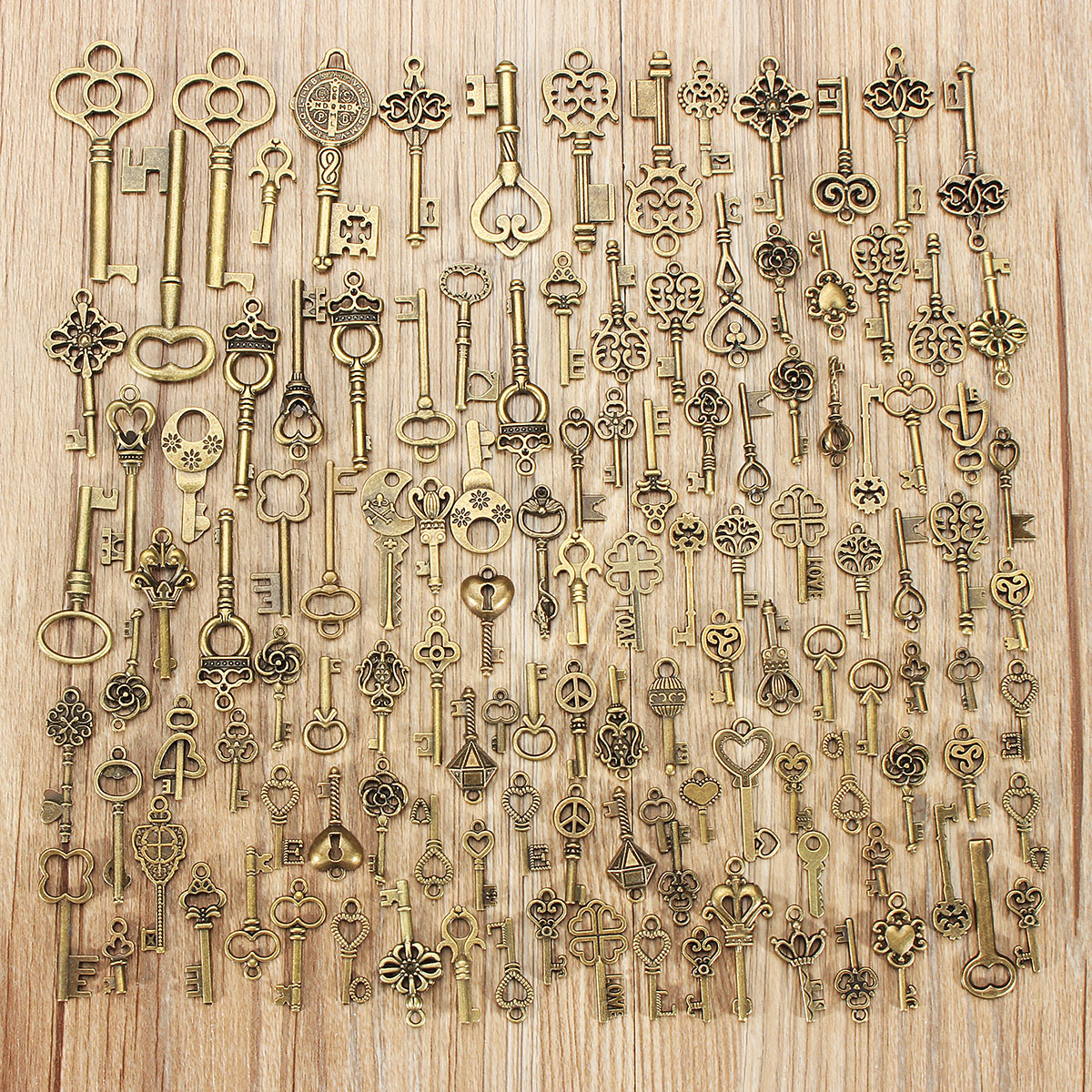 125Pcs-Vintage-Bronze-Key-For-Pendant-Necklace-Bracelet-DIY-Handmade-Accessories-Decoration-1192644-3