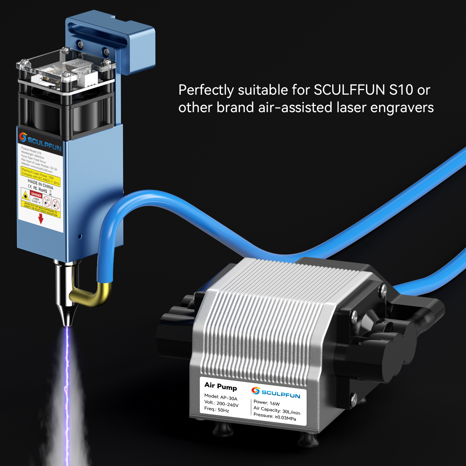 SCULPFUN-Air-Pump-Air-Compressor-220V-for-Laser-Engraving-Machine-Adjustable-Speed-Low-Noise-Low-Vib-1957800-4