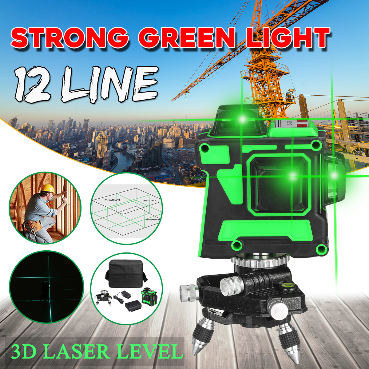 12-Lines-Green-3D-Laser-Level-Auto-360deg-Degree-Waterproof-Self-Leveling-Measure-1468312-1