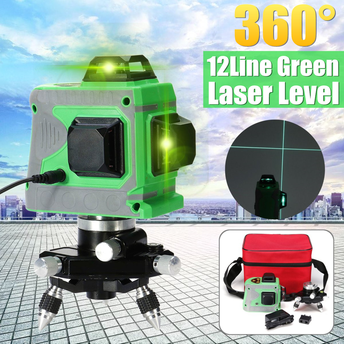 3D-12Line-Green-Laser-Level-Self-Leveling-360deg-Rotary-Cross-Outdoor-Measure-Tool-1642217-1