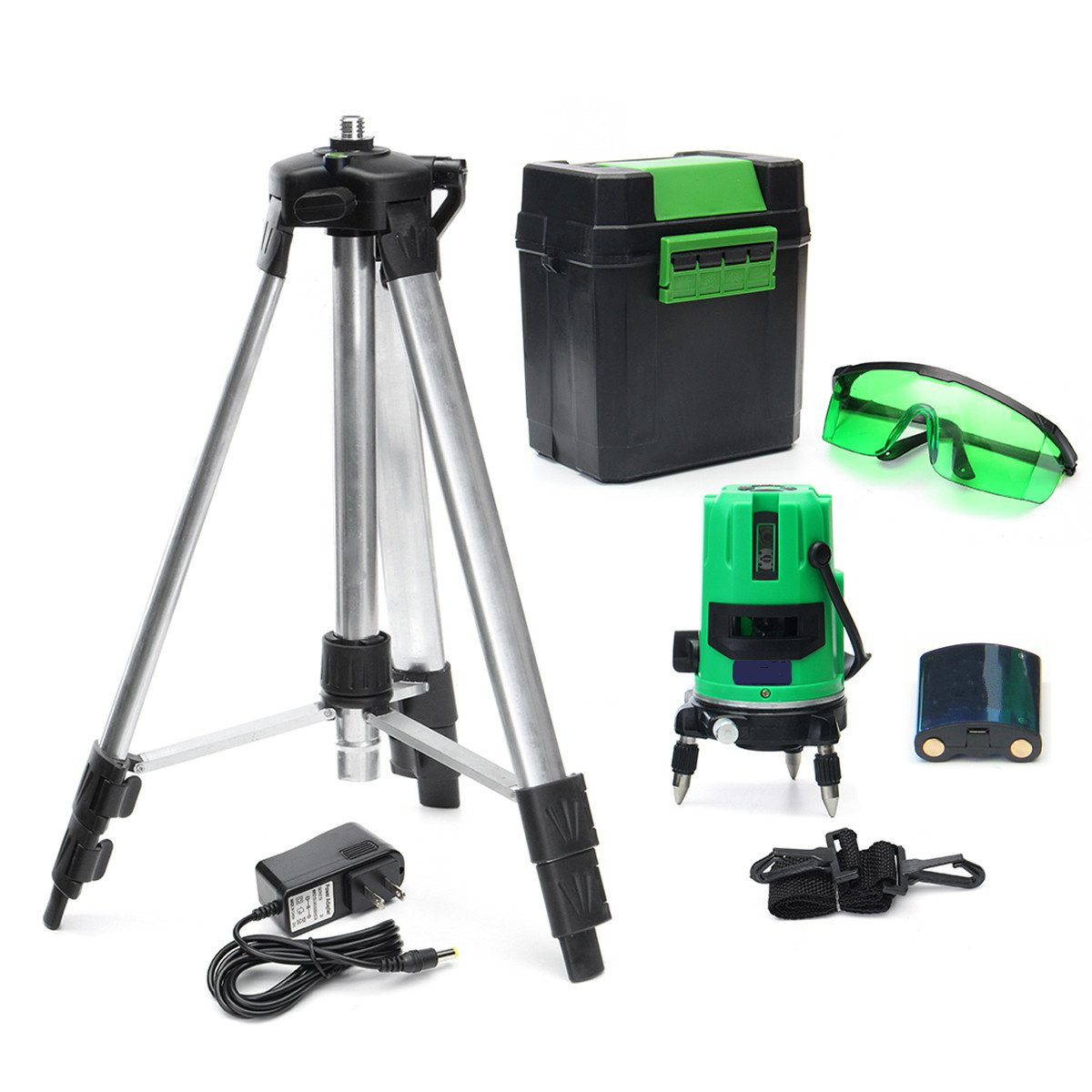 Green-2-Line-2-Points-Laser-Level-360-Rotary-Laser-Line-Self-Leveling-with-Tripod-1166735-9