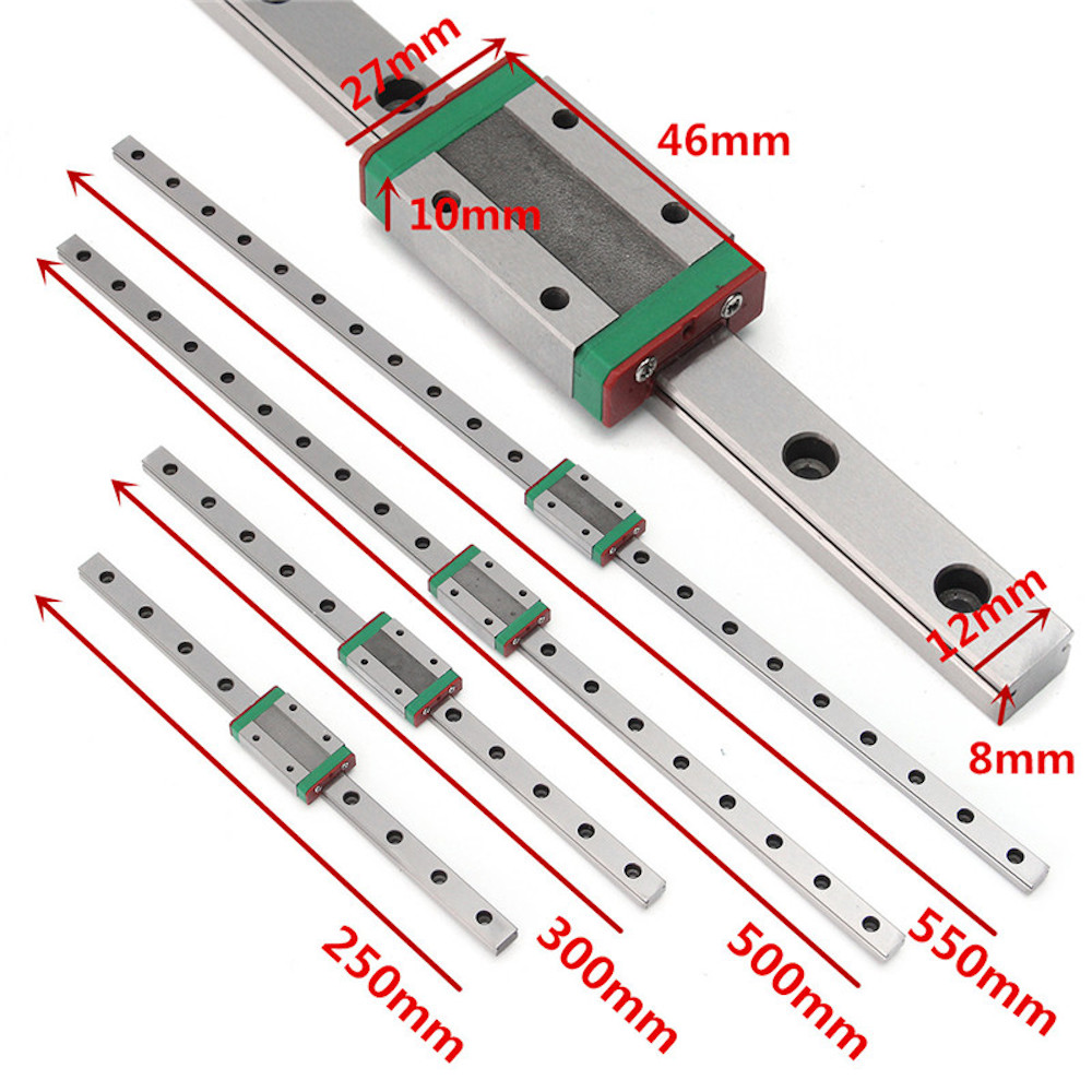 2-Piece-Set-Of-250300500550mm-MGN12-Miniature-Linear-Guide-With-MGN12-H-Anti-drop-Bead-Slider-CNC-Pa-1824395-2