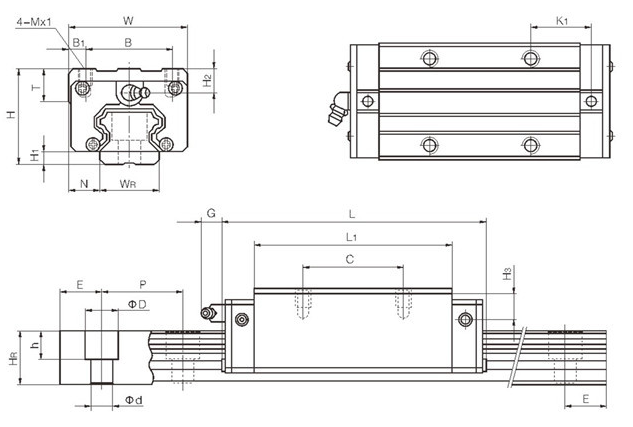 Machifit-HGR20-100mm-Linear-Rail-Guide-with-HGH20CA-Linear-Rail-Slide-Block-CNC-Parts-1611553-9