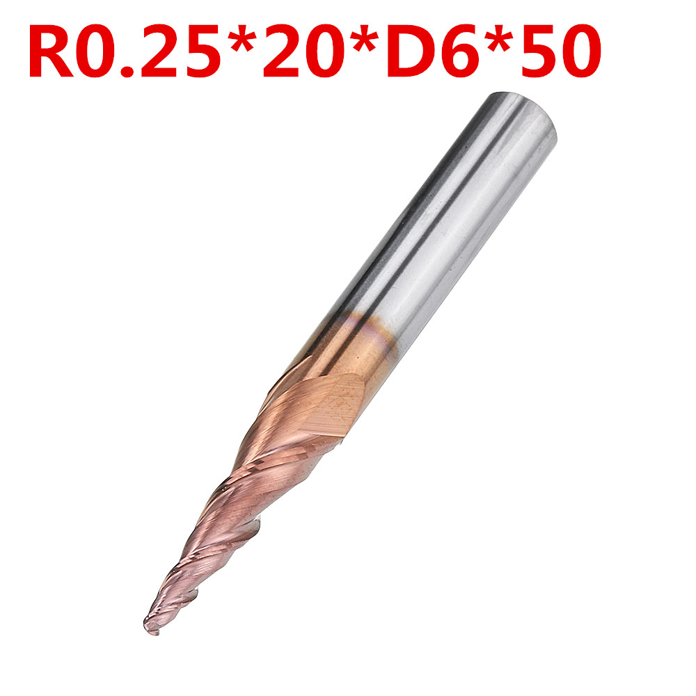 Drillpro-R025-R05-R075-R10-20D650-2-Flutes-Taper-Ball-Nose-End-Mill-HRC50-Milling-Cutter-1467501-1