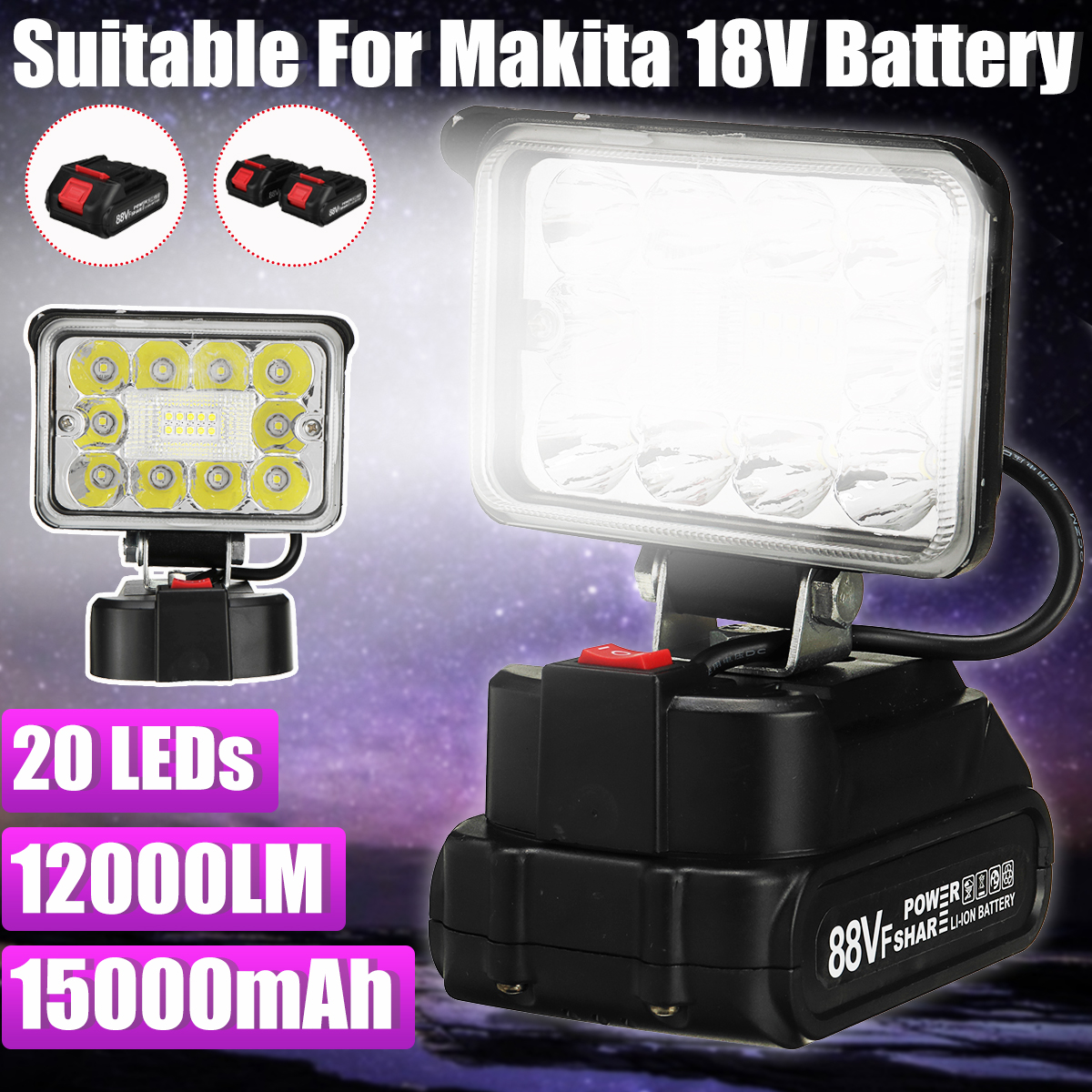 12000lm-20-LEDS-Spotlight-Work-Light-Torch-Camping-Light-for-18V-MakitaBattery-1961197-1