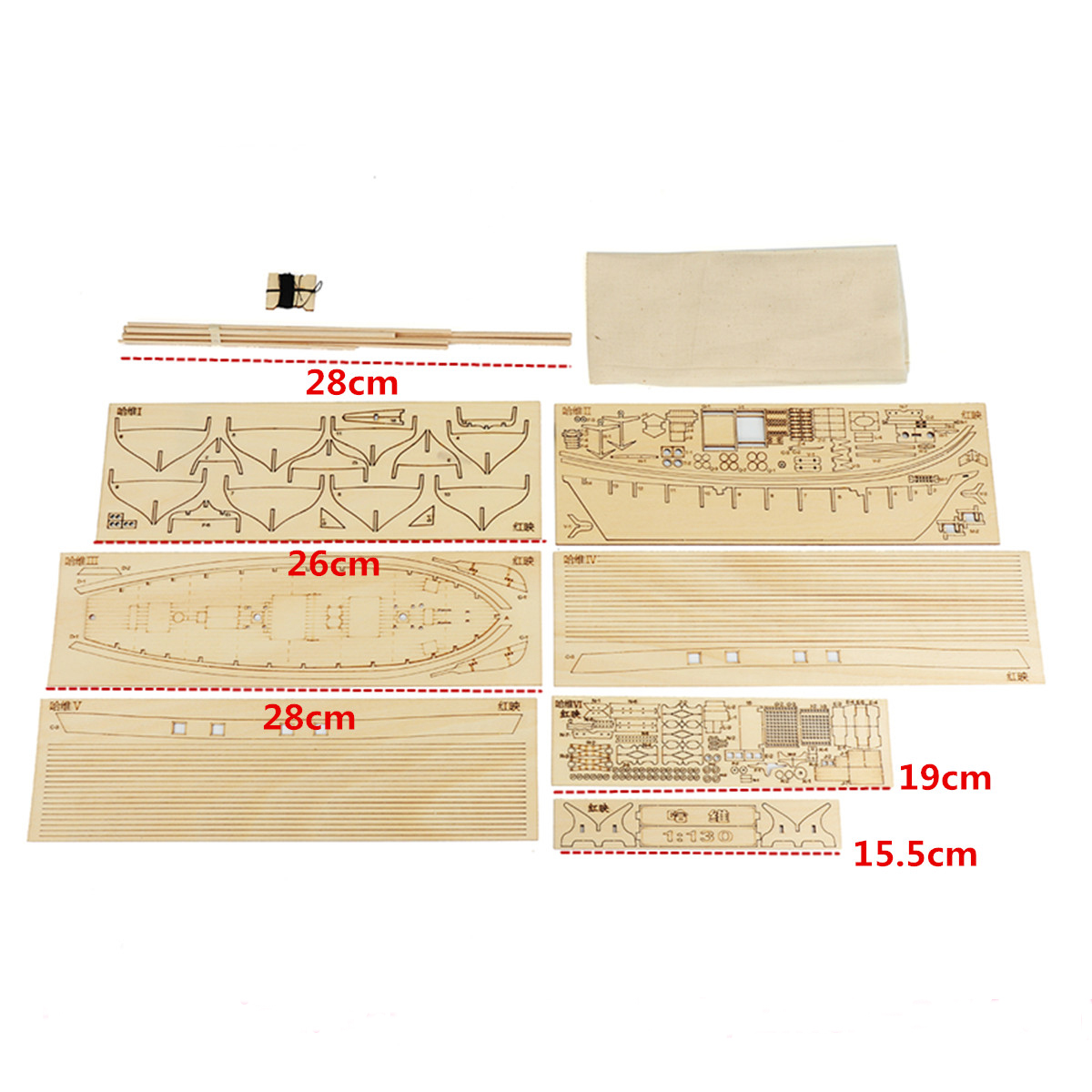 380x130x270mm-DIY-Ship-Assembly-Model-Kits-Classical-Wooden-Sailing-Boats-Scale-Model-Decoration-1326597-2