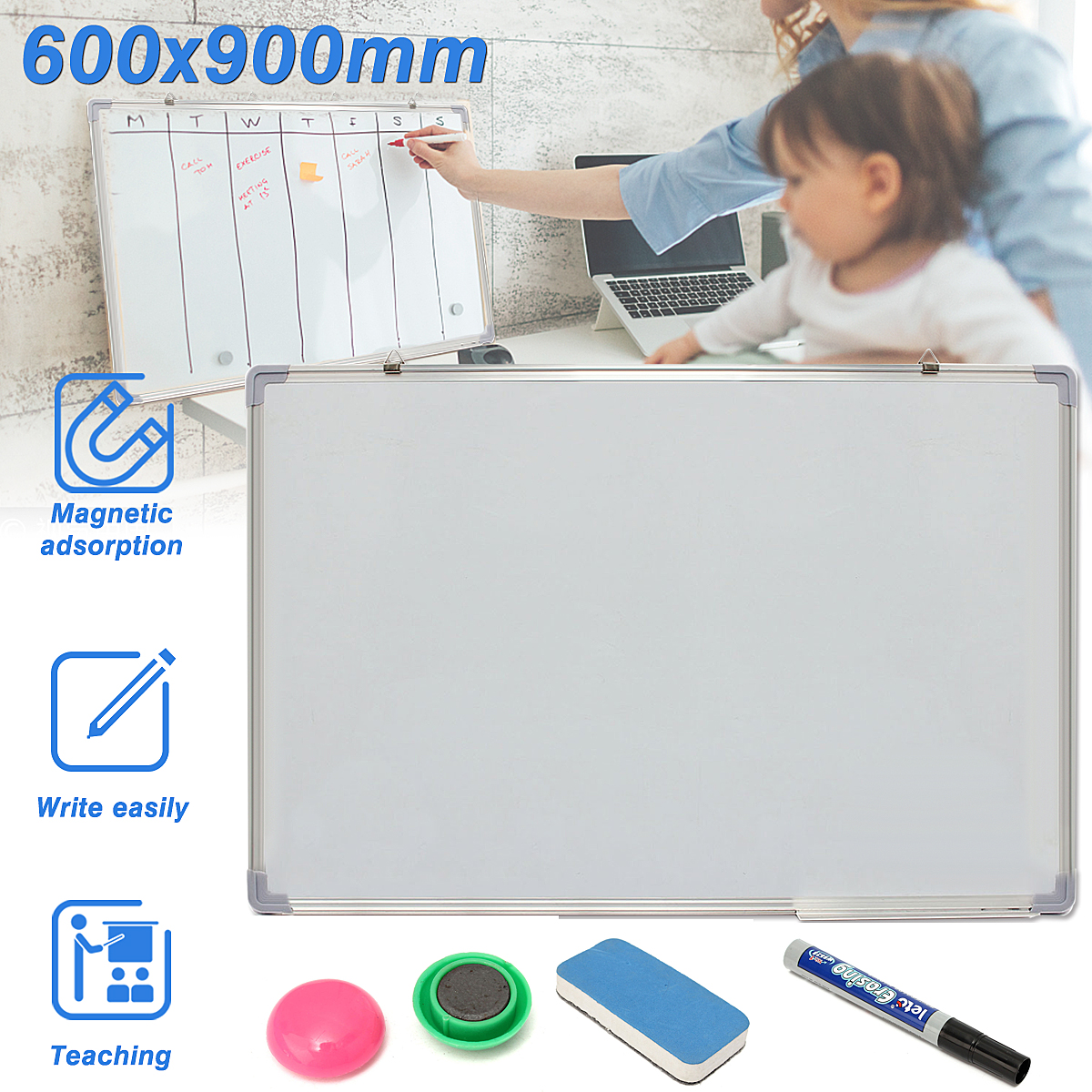 Magnetic-Dry-Wipe-Whiteboard-Portable-Office-School-Notice-Drawing-Board-1457993-1