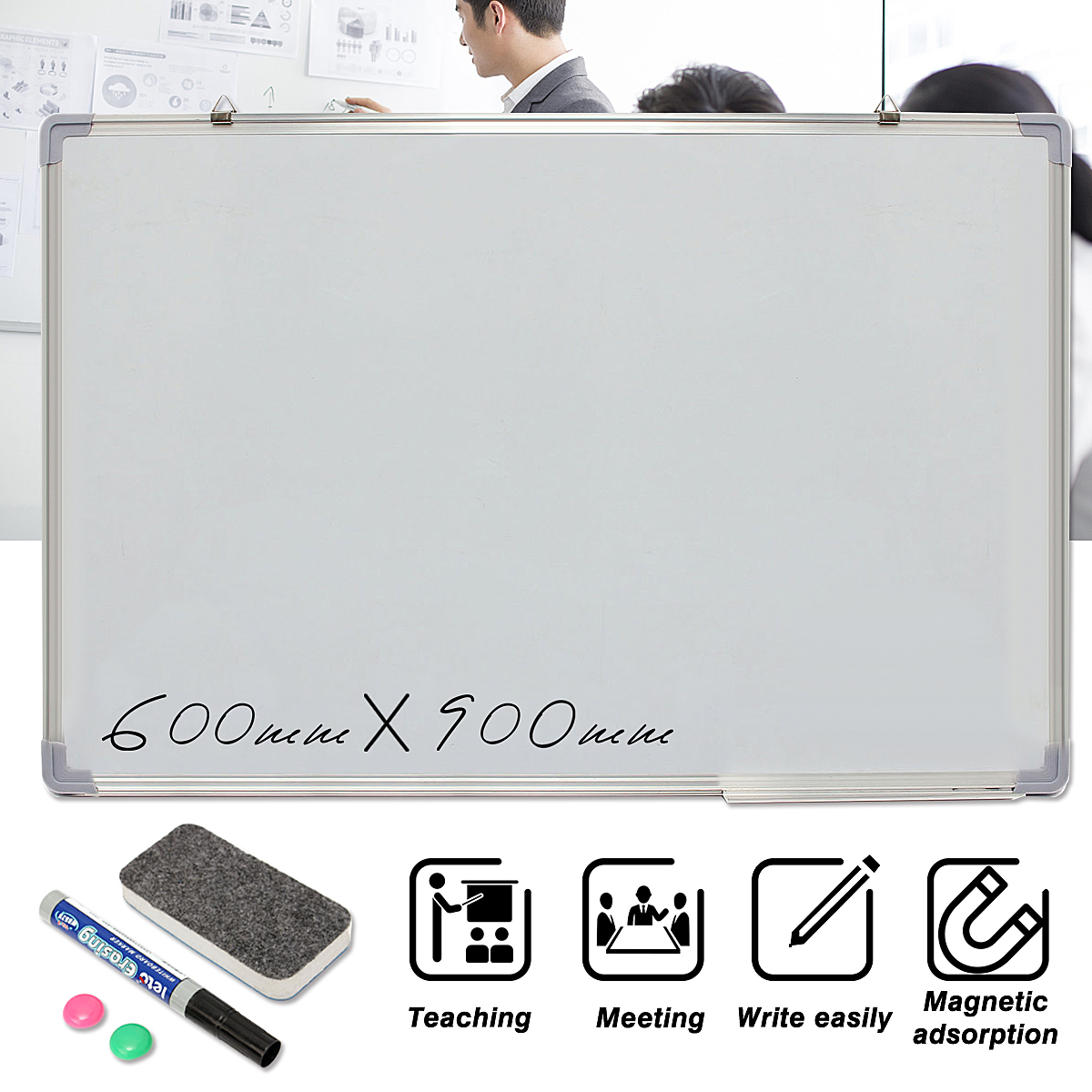 Magnetic-Dry-Wipe-Whiteboard-Portable-Office-School-Notice-Drawing-Board-1457993-3