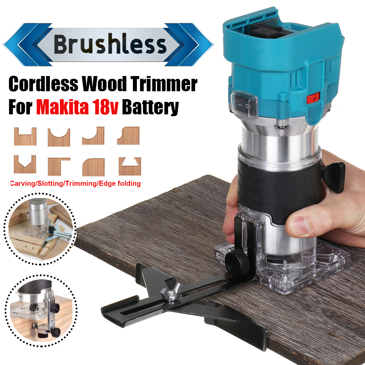 1000W-6-Speed-Brushless-Electric-Wood-Trimmer-Router-635mm-Steel-Chuck-For-Wood-Chamfering-Grooving--1840159-1