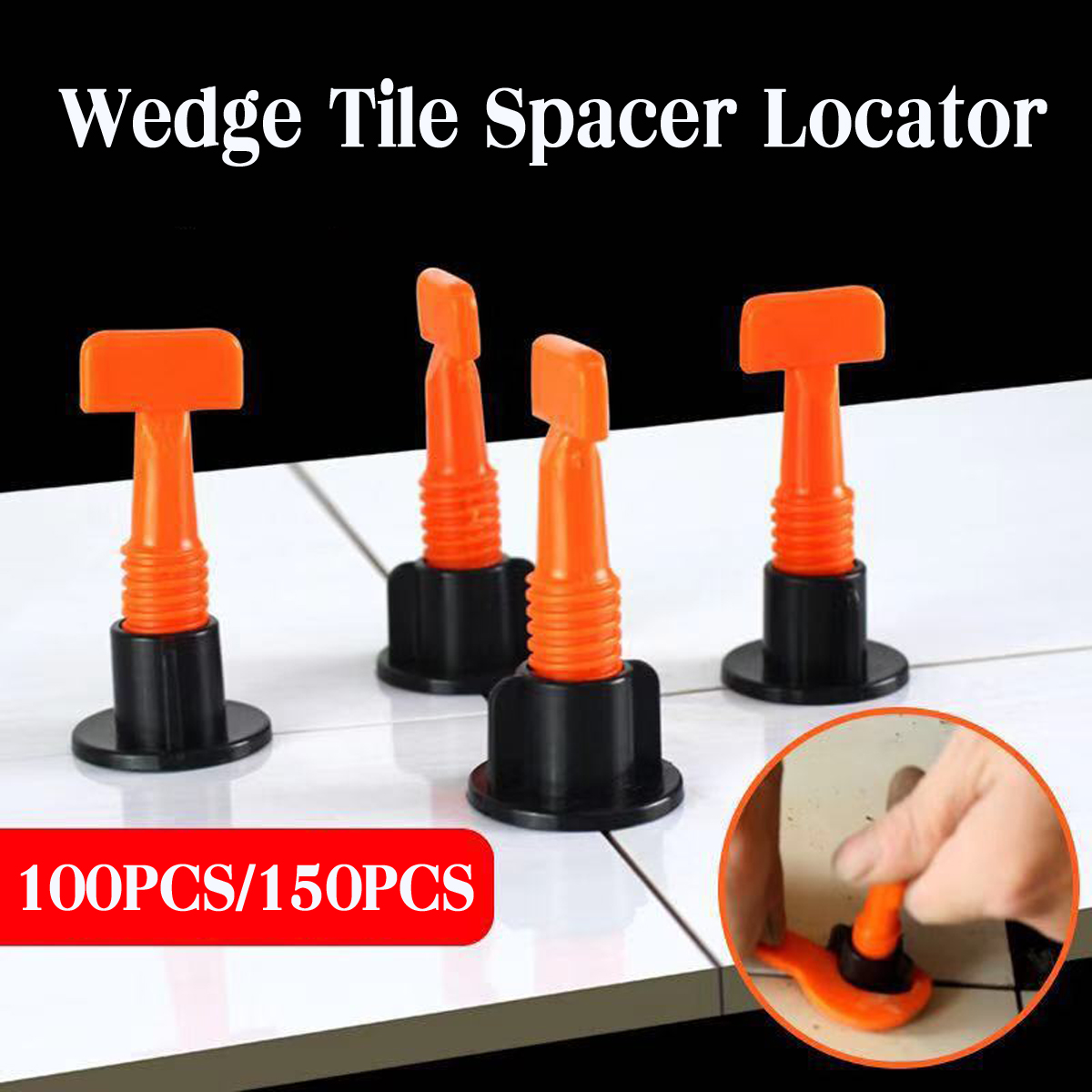 100150Pcs-Tile-Leveling-Floor-Kit-Alignment-Clip-Reusable-Spacers-Locator-Kit-1614856-1