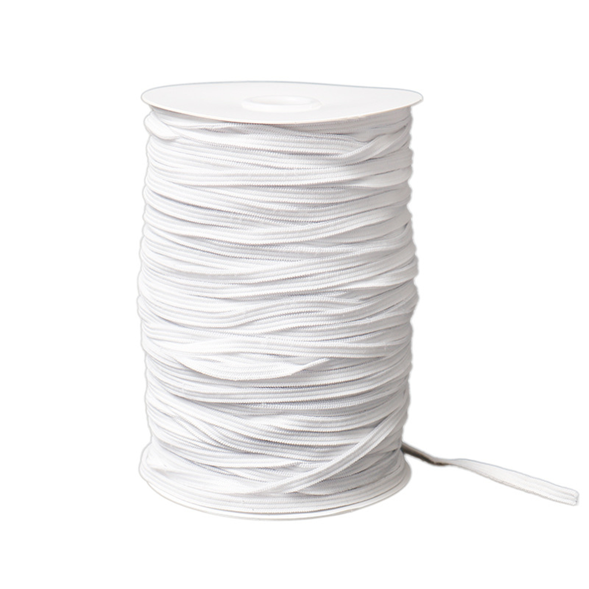100160-Yards-DIY-Elastic-Band-Sewing-Crafting-Making-Braided-Cords-Knit-White-1671316-6