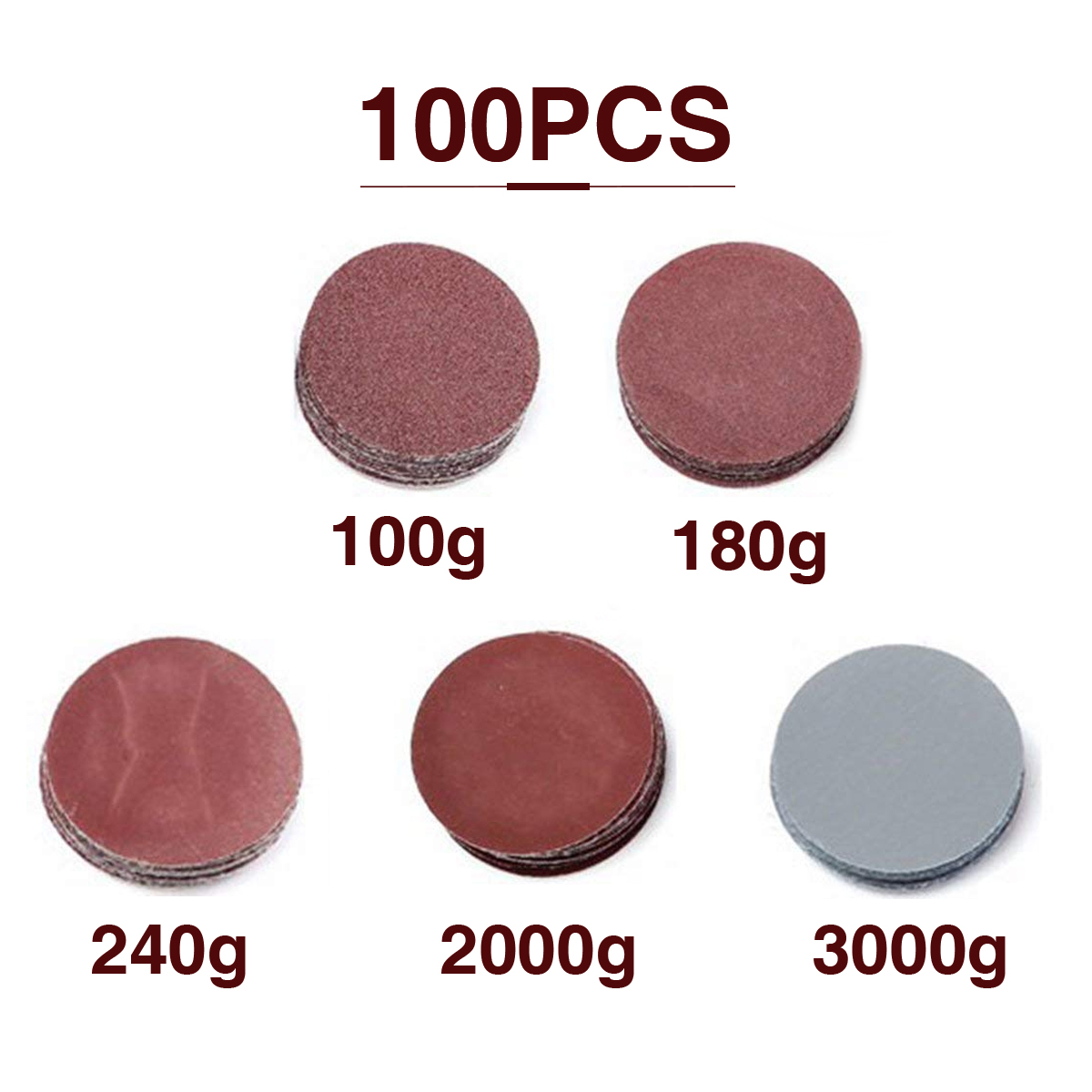 100pcs-25mm-80-5000-Grit-Sanding-Paper-with-18-Inch-Sanding-Pad-Sandpaper-1102046-2