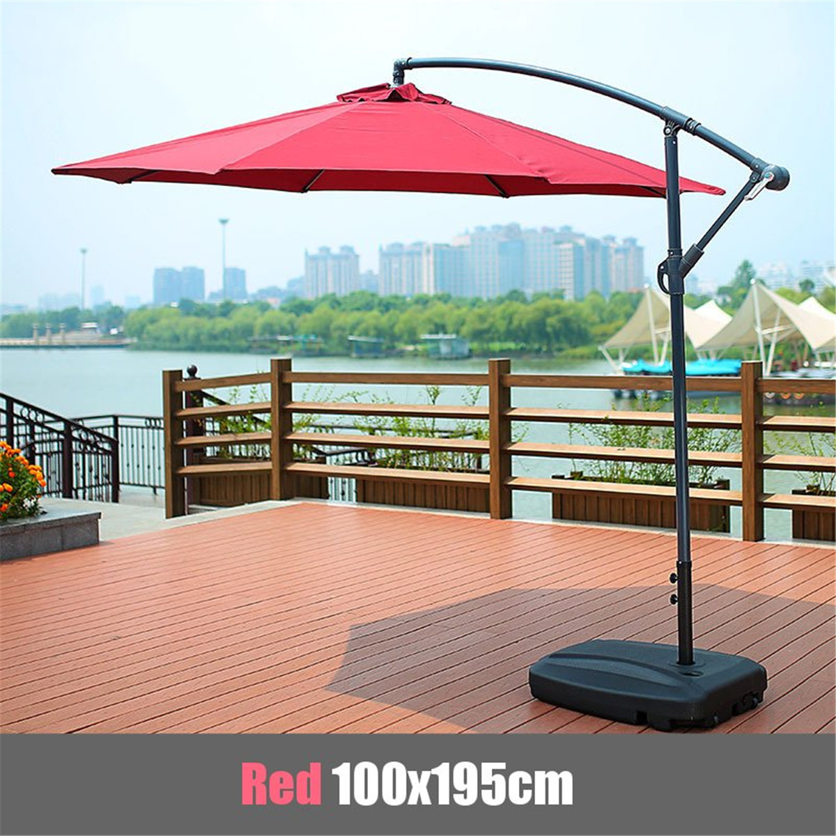 100x195x160cm-Waterproof-Sunshade-Beach-Umbrella-Fabric-Cloth-Canopy-Parasol-Tent-Cover-1632832-4