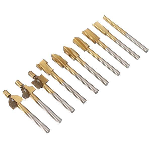 10Pcs-3mm-Titanium-Coated-HSS-Router-Bit-Set-3mm-Shank-Burr-Rotary-File-Wood-Milling-Cutter-Tool-1194519-4