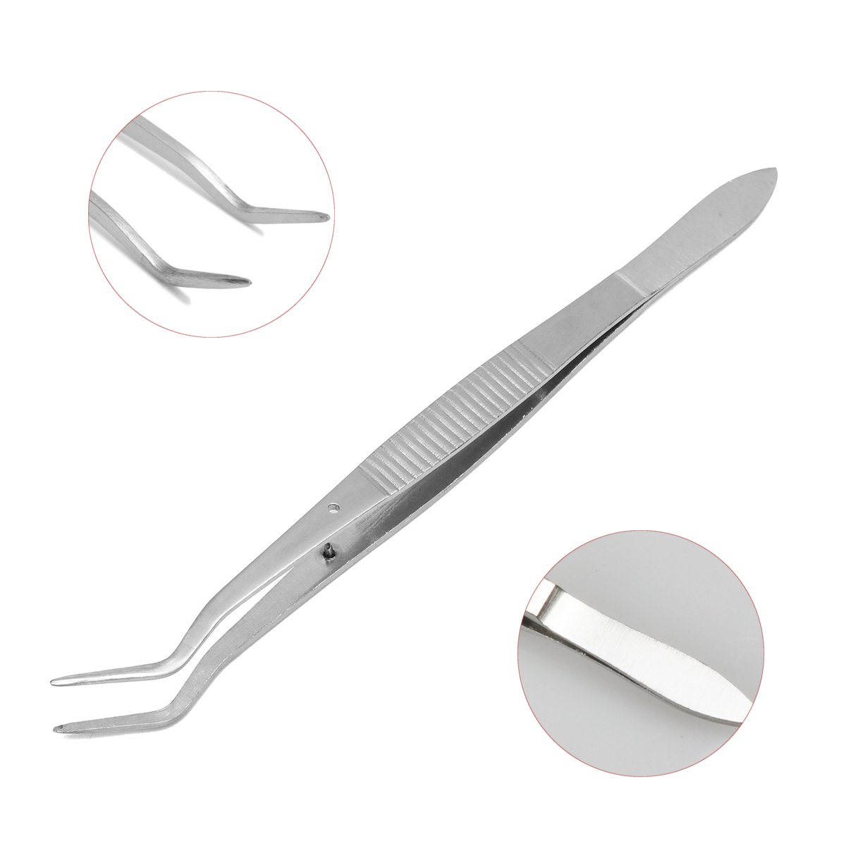 10Pcs-6inch-Stainless-Steel-Dental-Tweezers-Surgical-Lab-Instruments-Dentistry-Tool-1141171-4