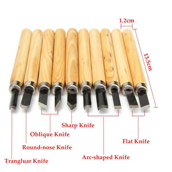 10pcs-Wood-Carving-Chisel-Set-High-Carbon-Steel-with-Wooden-Handle-970962-3
