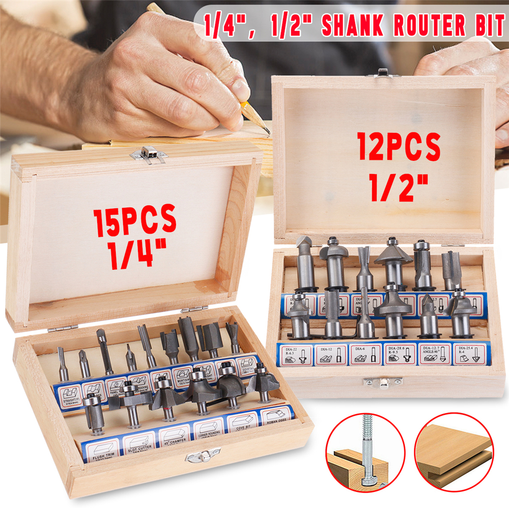 1215pcs-Silver-Router-Bit-Set-Tungsten-Carbide-Woodworking-Cutter-Rotary-Tool-1469915-2