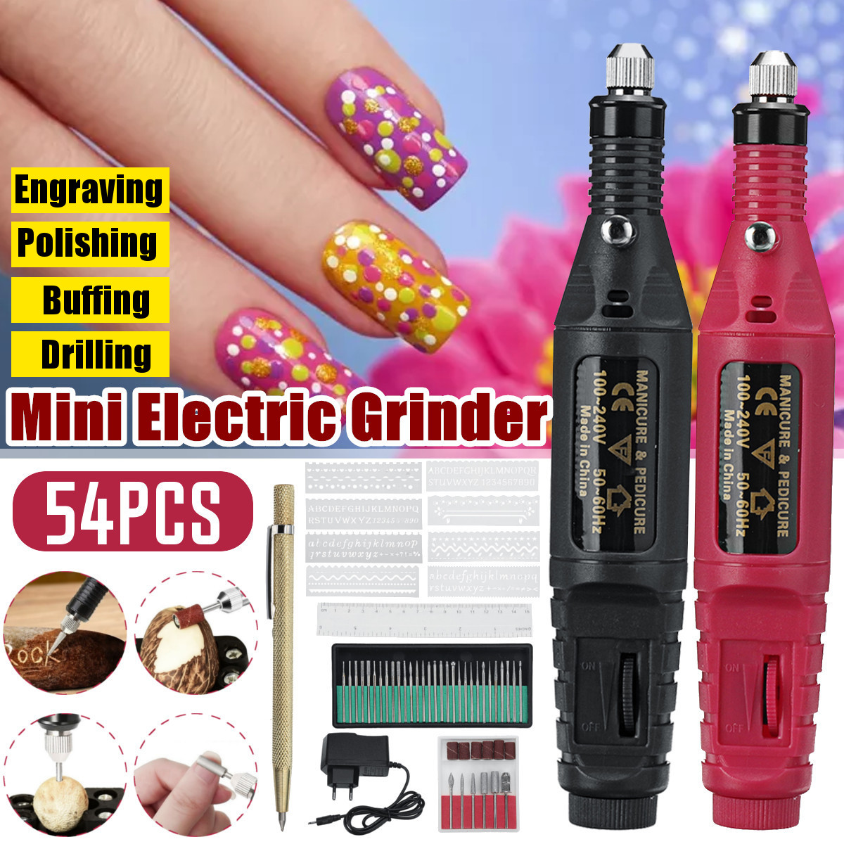 12V-54Pcs-Electric-Engraving-Pen-Kit-Regulated-Speed-Mini-DIY-Etching-Drilling-Polishing-Pen-For-Jew-1684916-1