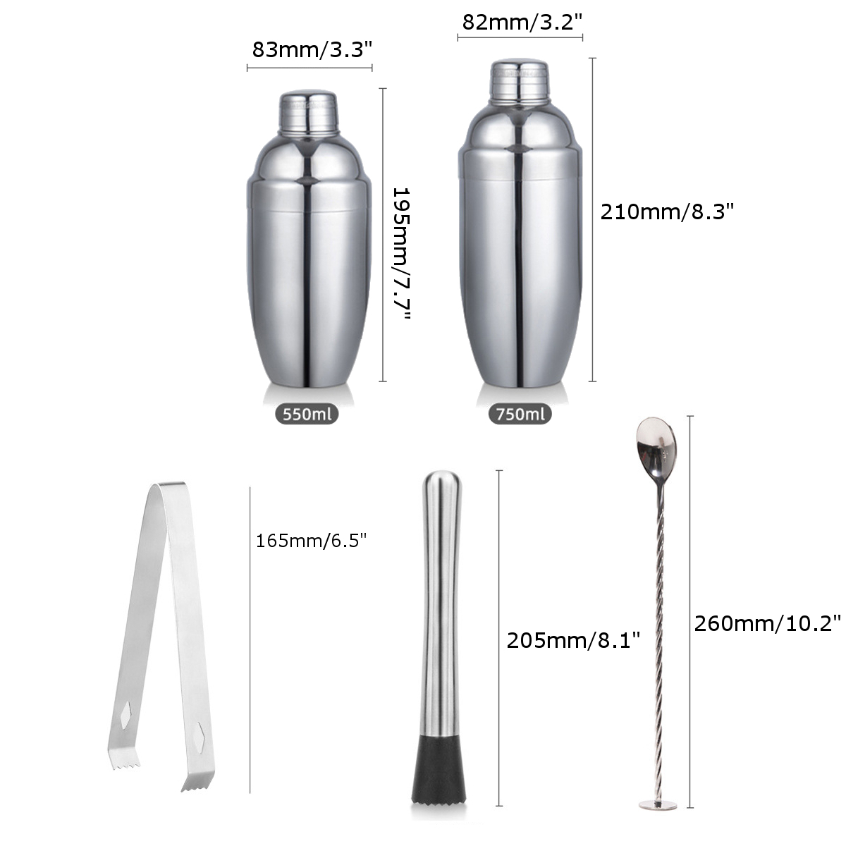 12pcs-Boston-Cocktail-Shaker-Bar-Stainless-Steel-Bartender-Mixer-with-Base-1750467-4