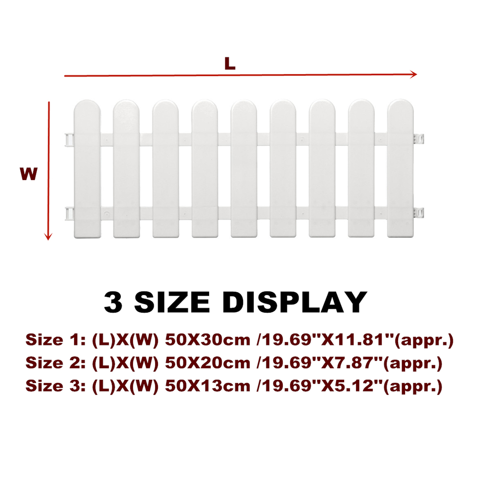 12pcs-Flexible-Garden-Lawn-Grass-Edging-Picket-Border-Panel-Plastic-Wall-Fence-Board-1507308-3