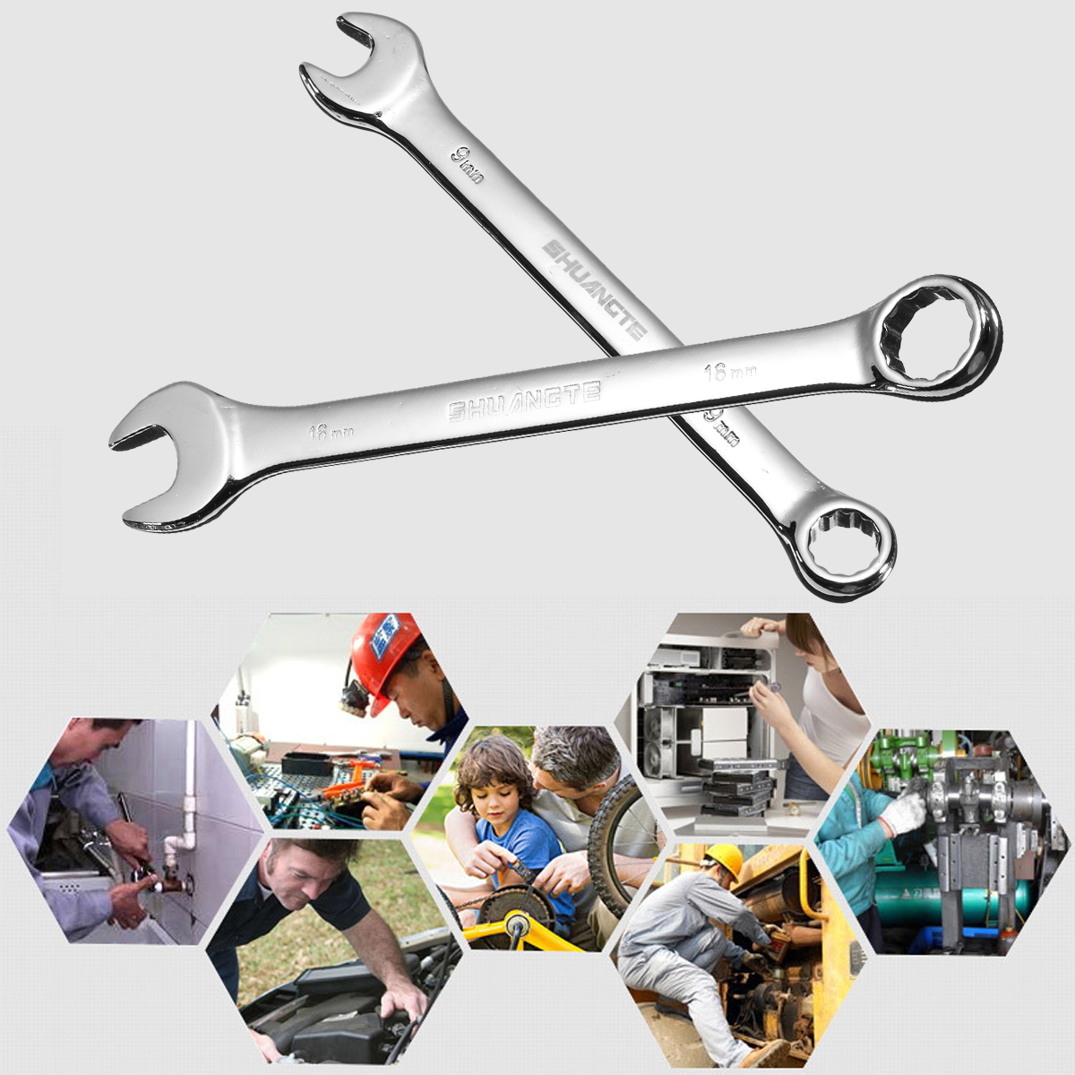 12pcs-Spanners-Wrench-Chrome-Vanadium-Steel-Polished-Tool-Set-Kit-6-19mm-1262792-4