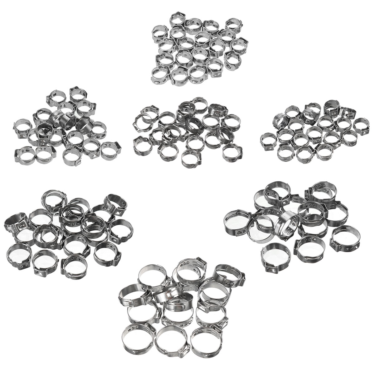 130-Pcs-1-Ear-Hose-Clamps-Stainless-Steel-Assortment-of-Hose-Clamps-Vehicle-Galvanized-1866090-3