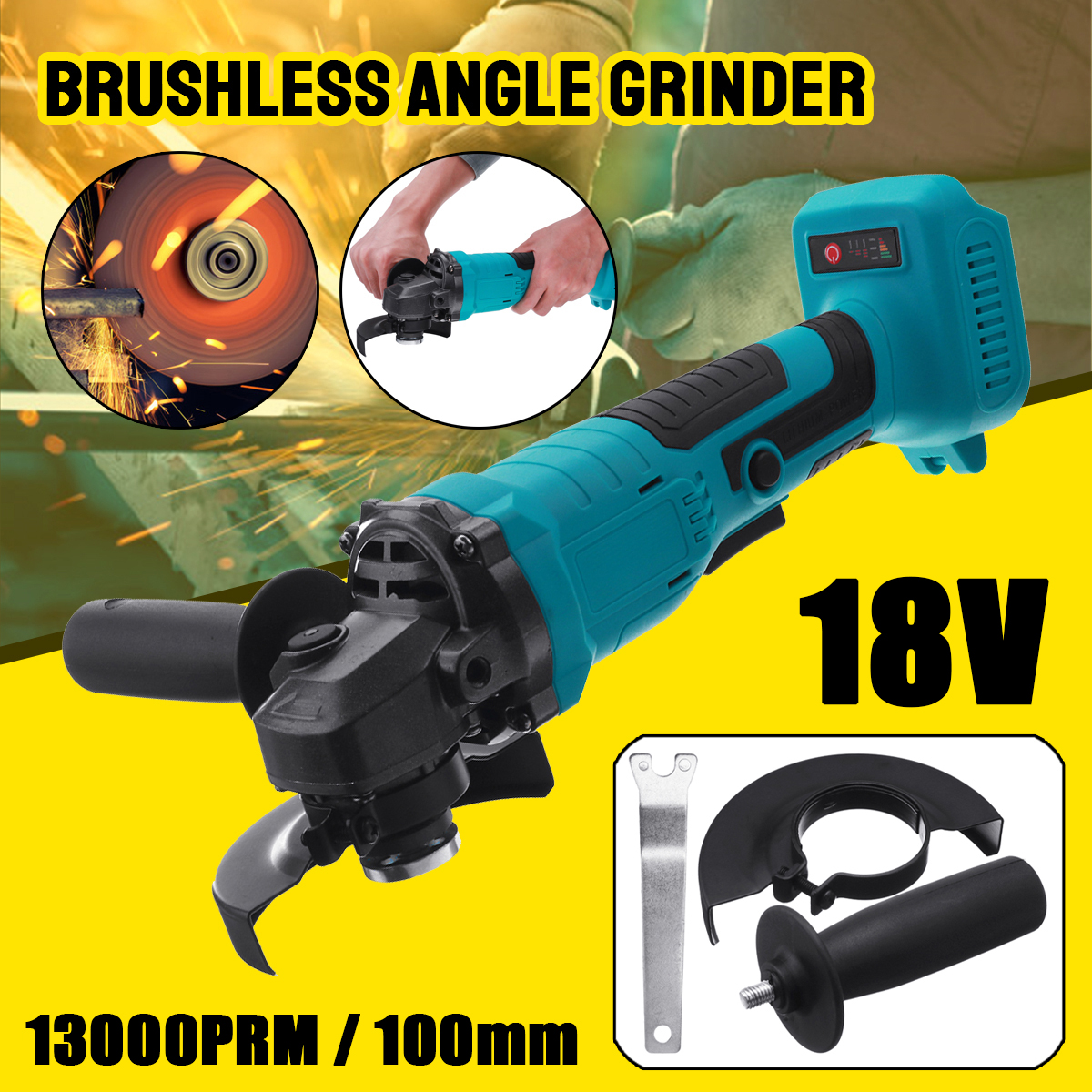 13000RPM-100mm-Brushless-Wireless-Impact-Angle-Grinder-For-Makita-18V-Battery-1781046-1