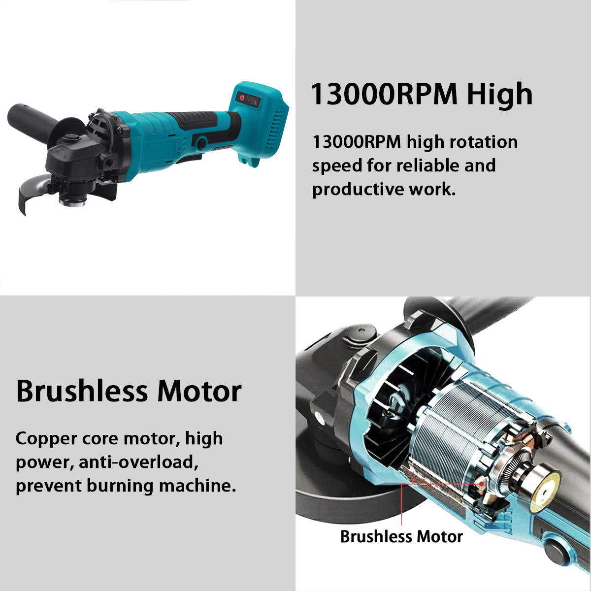 13000RPM-100mm-Brushless-Wireless-Impact-Angle-Grinder-For-Makita-18V-Battery-1781046-6