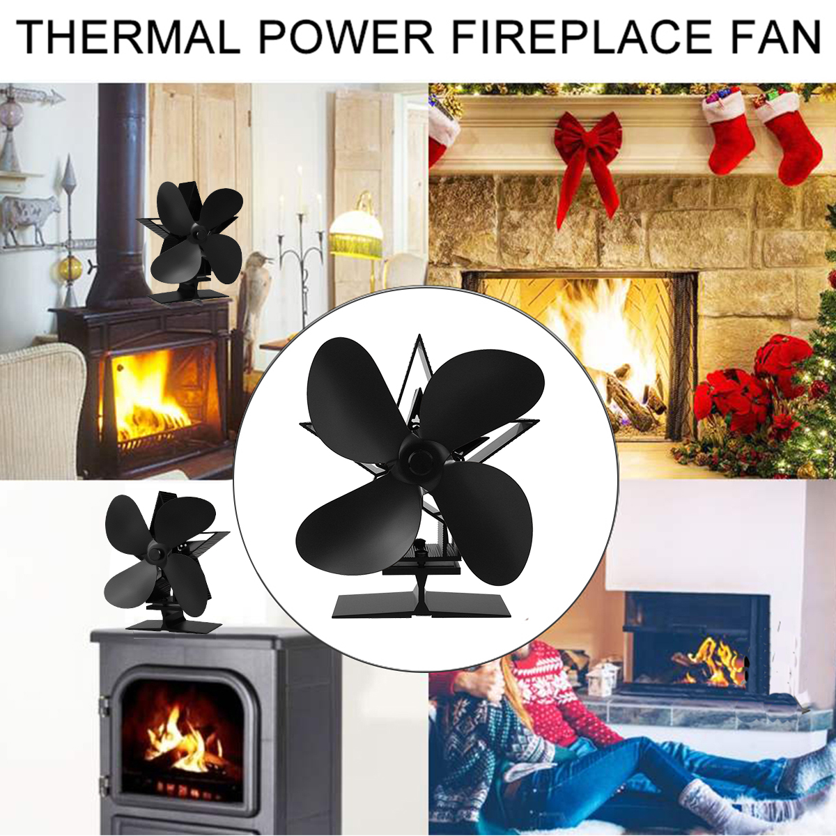 1350RPM-4-Leaves-Stove-Fan-Heat-Powered-Motor-Energy-Saving-Fireplace-EcoFan-Kit-1754503-2