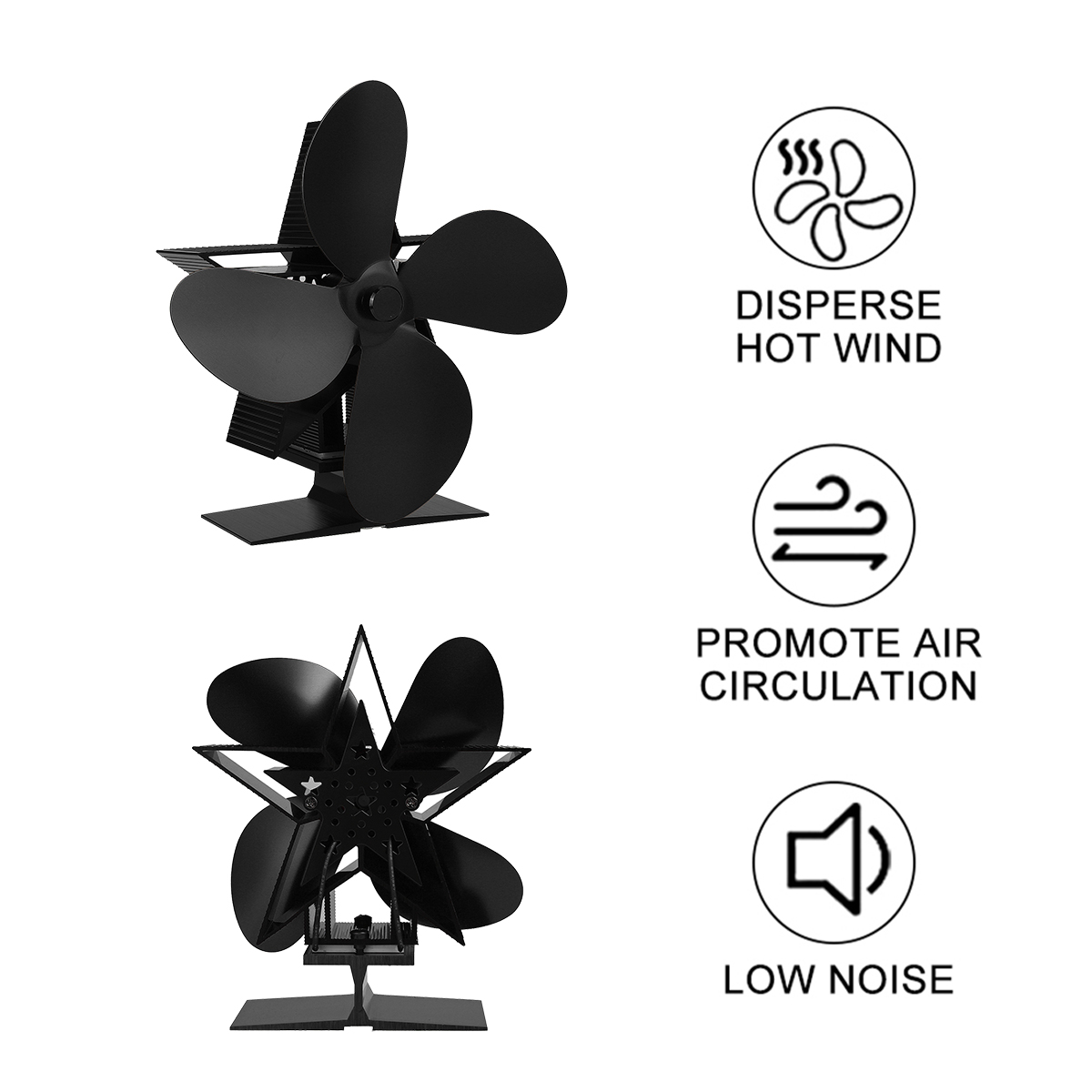 1350RPM-4-Leaves-Stove-Fan-Heat-Powered-Motor-Energy-Saving-Fireplace-EcoFan-Kit-1754503-7