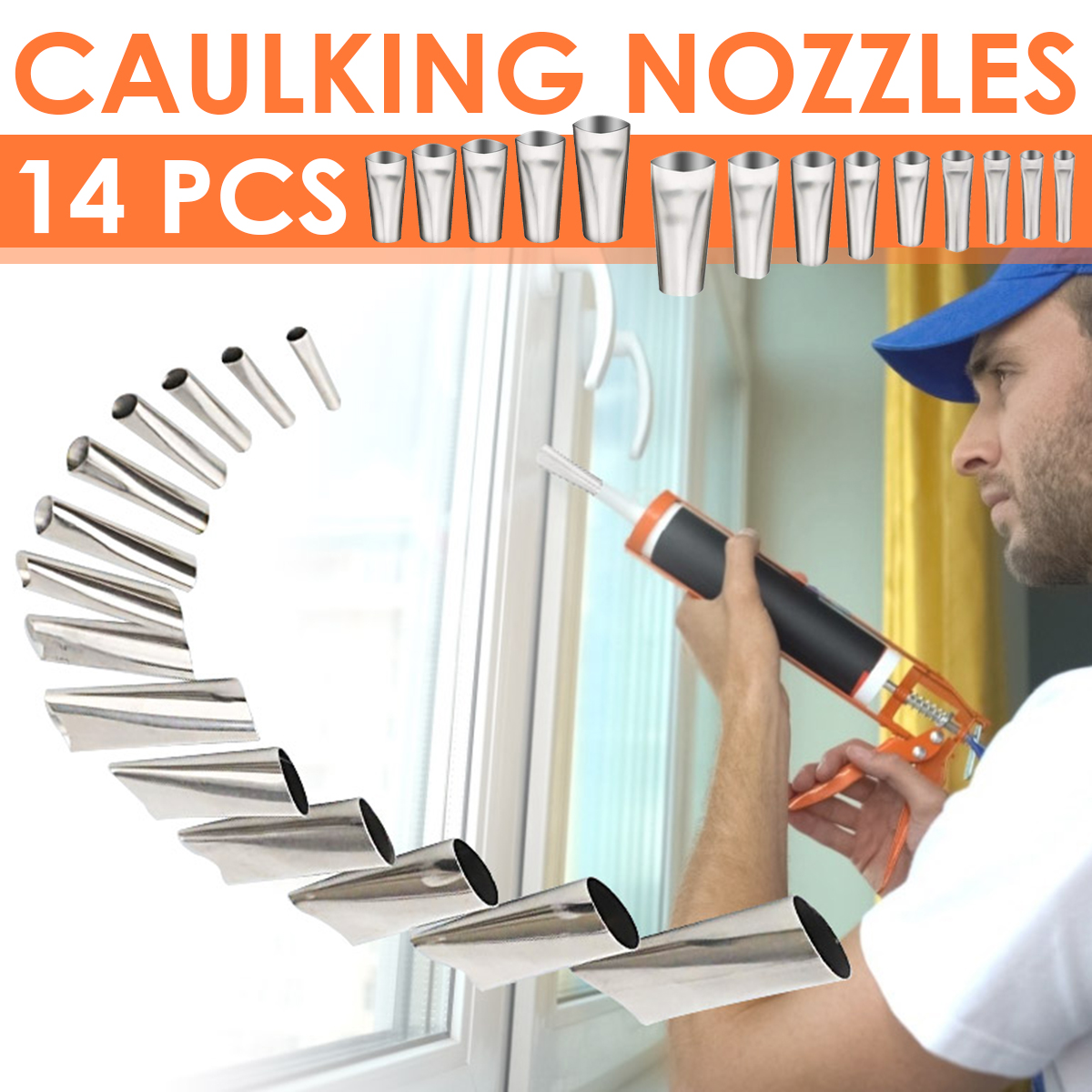 14Pcs-Caulking-Nozzle-Caulk-Finisher-Tool-Scraper-Set-Spatulas-Filler-Drill-Bit-1947341-1
