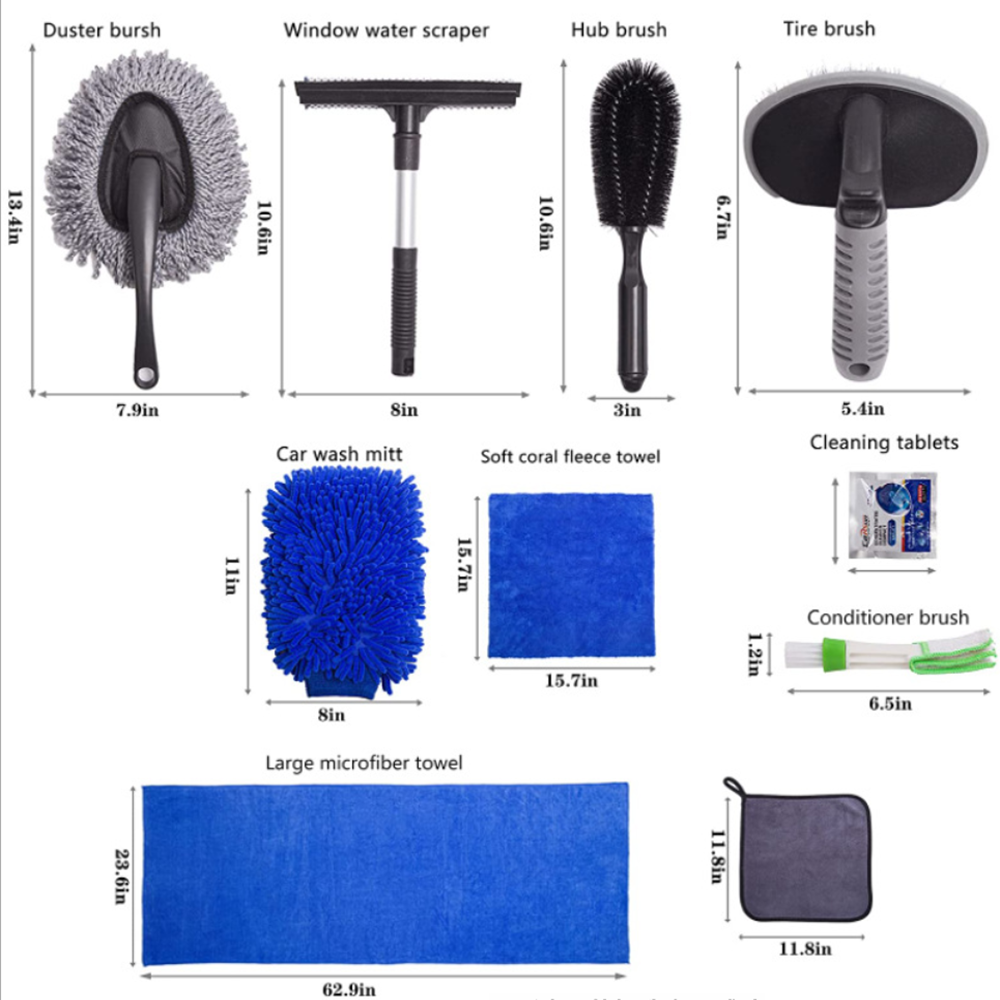 14pcs-Car-wash-Tools-Set-with-Car-Wash-Cleaning-Brush-Car-Wipes-Tire-Cleaning-Brush-Car-Wash-Brush-1924373-3