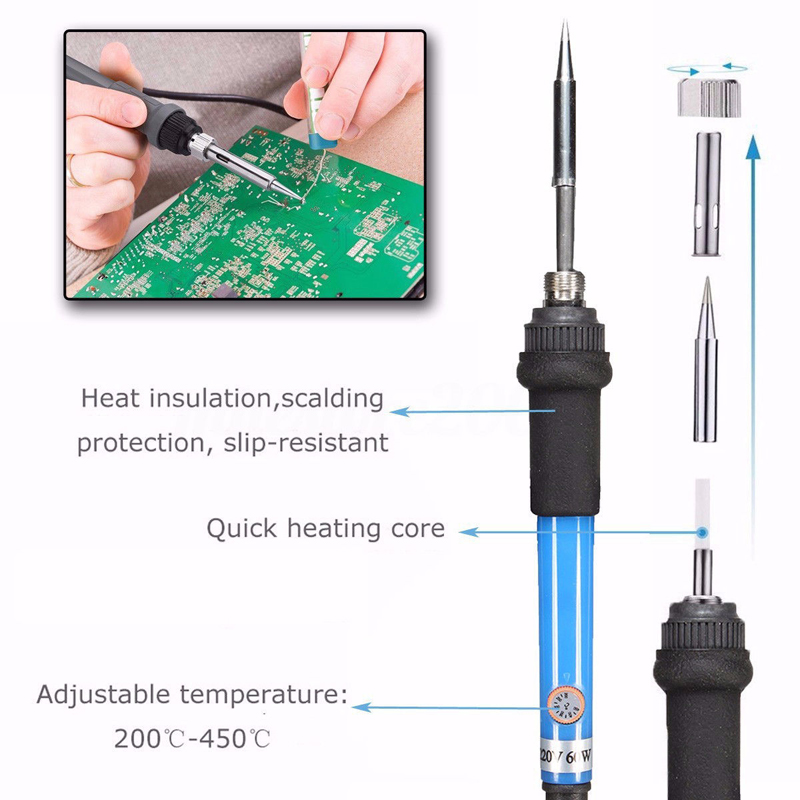 15Pcs-60W-110V220V-Adjustable-Temperature-Electric-Solder-Iron-Welding-Tool-Tweezer-1359965-5