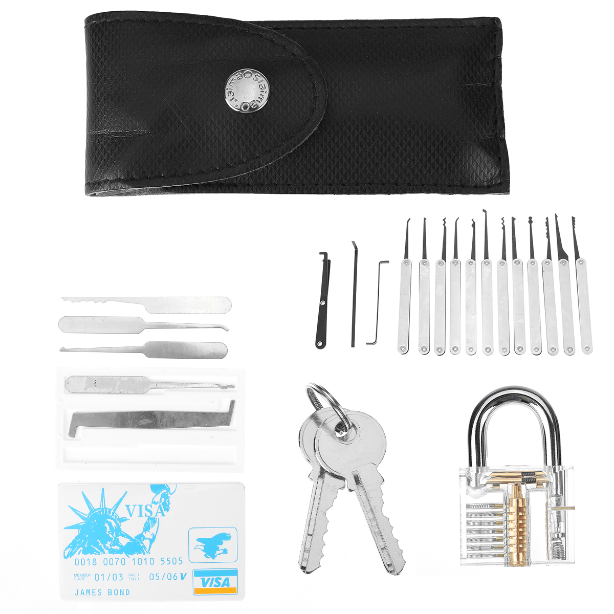 15PcsSet-Lock-Training-Skill-Set-Clear-Practice-Padlock-Tools-Locks-Key-Kits-1739782-2