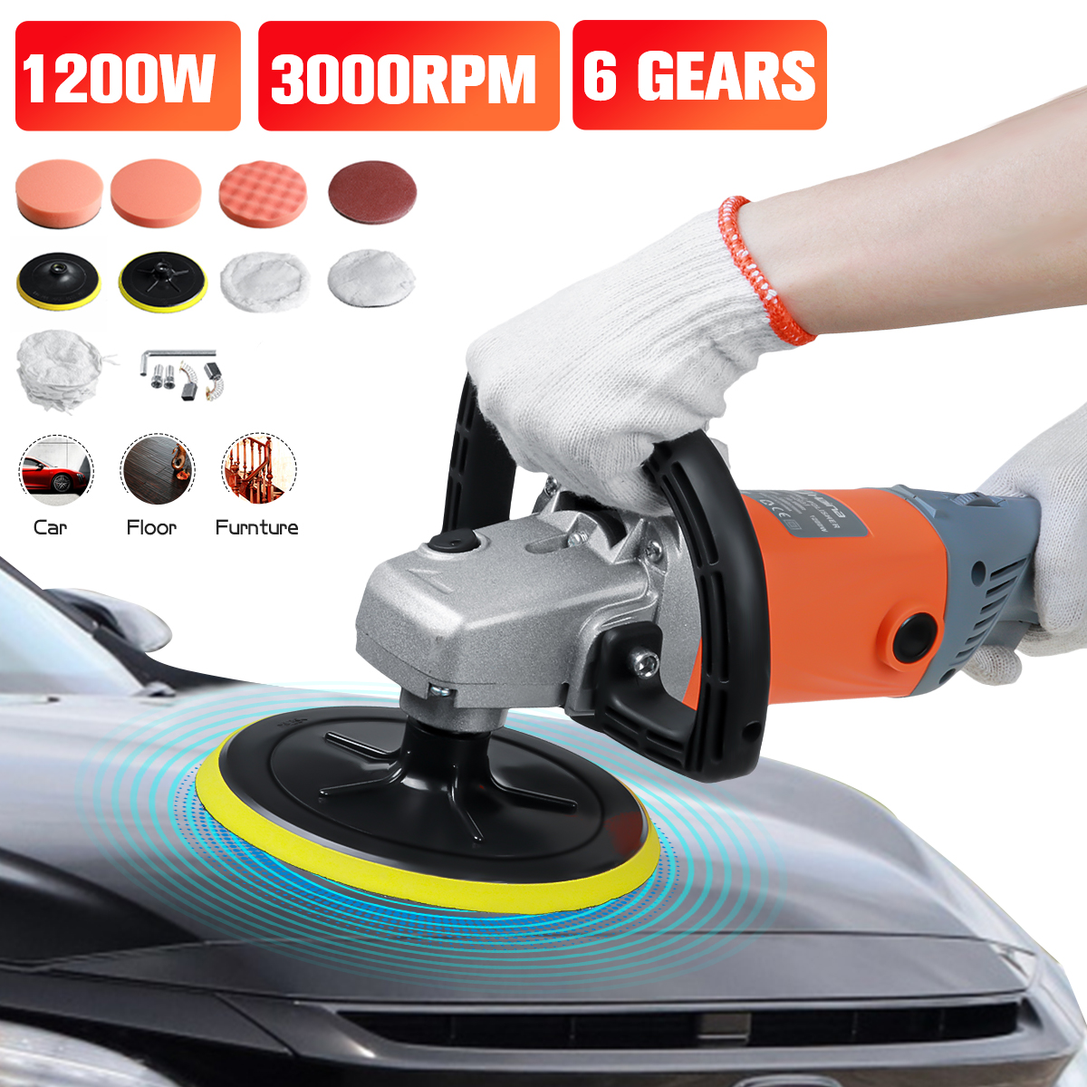 180mm-Car-Polisher-6-Speeds-3000RPM-Electric-Rotary-Buffer-Sander-Polisher-Tool-1814646-1