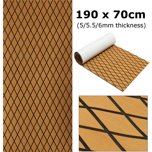 190x70cm-5mm-Thick-EVA-Foam-Faux-Teak-Sheet-Boat-Yacht-Synthetic-Teak-Decking-1189188-9