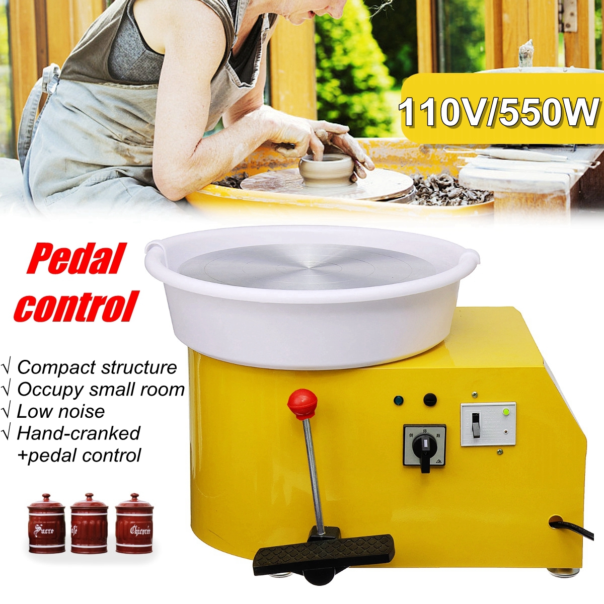 2-in-1-110V-550W-32CM-Electric-Pottery-Wheel-Machine-For-Ceramic-Work-Clay-Art-Craft-1407062-2