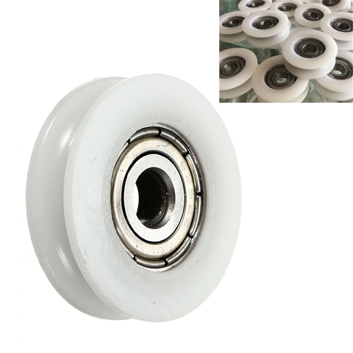 20Pcs-5x24x7mm-U-Notch-Nylon-Round-Pulley-Wheel-Roller-For-38mm-Rope-Ball-Bearing-1688635-3