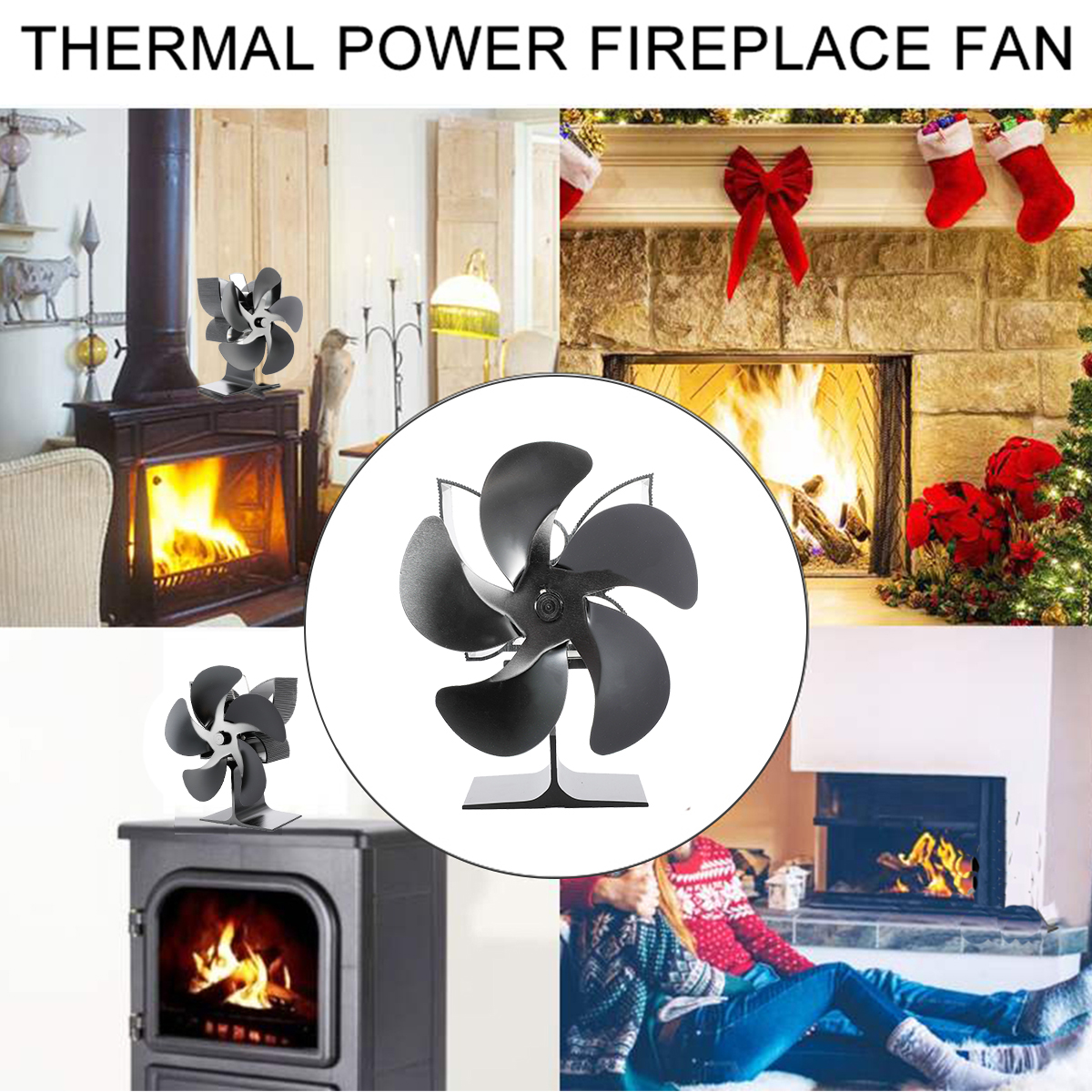 210CFM-5-Blades-Stove-Fan-Heat-Powered-Saving-Fireplace-Eco-Fan-Burner-1763380-9