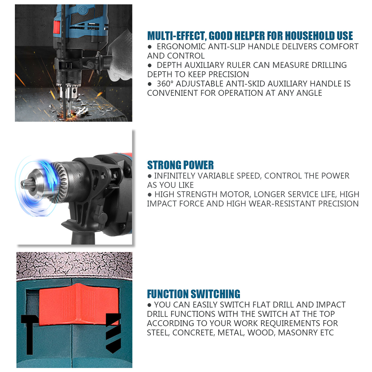 220V-1200W-Electric-Impact-Hand-Drill-Bit-Set-Variable-Speed-Adjustable-Woodworking-Drill-Power-Tool-1861859-11