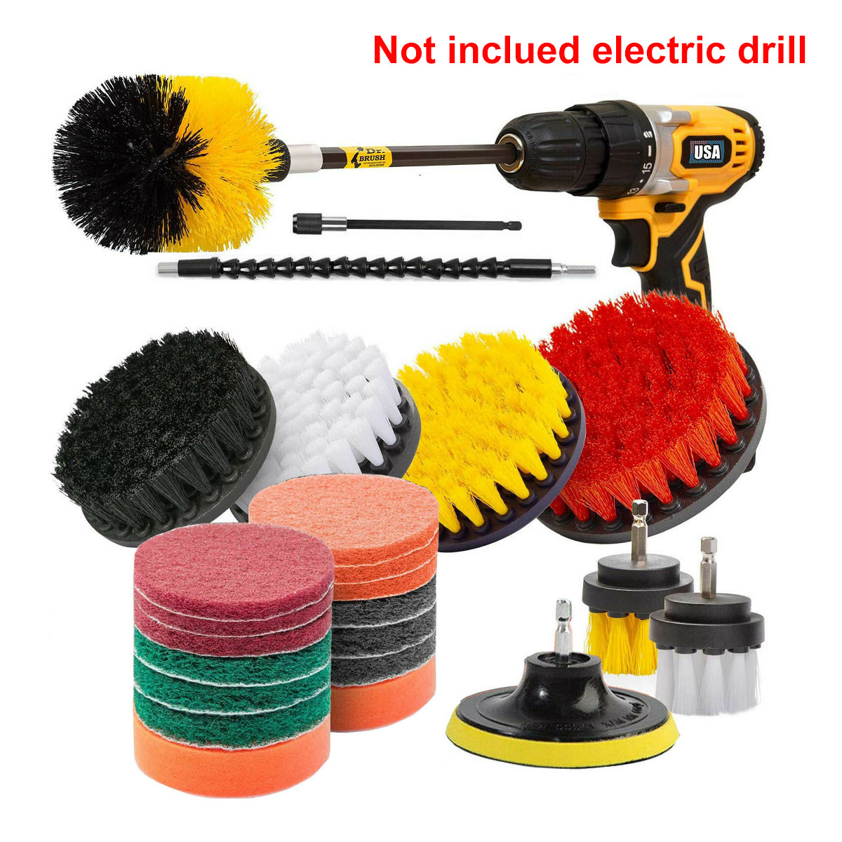 24pcs-Cleaning-Drill-Brush-Attachment-Set-Carpet-Tile-Power-Scrubber-Cleaner-Attachment-1863775-2