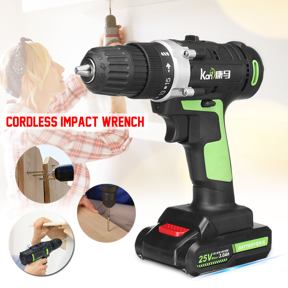 25V-Electric-Screwdriver-30Ah-Li-ion-Battery-Rechargeable-Cordless-Drill-2-Speed-1400630-1