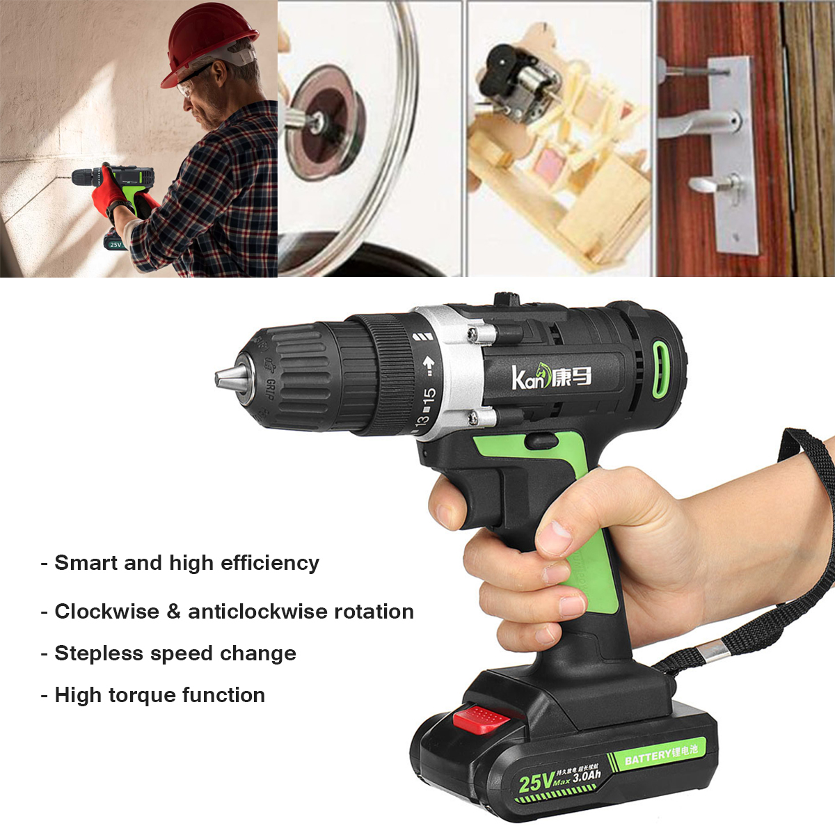 25V-Electric-Screwdriver-30Ah-Li-ion-Battery-Rechargeable-Cordless-Drill-2-Speed-1400630-2