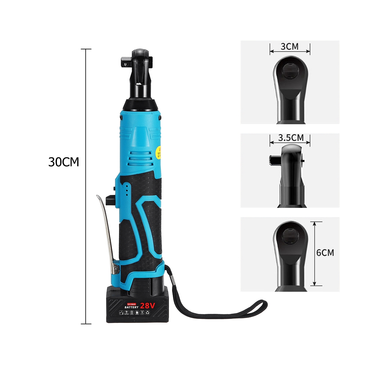 28V-60Nm-Electric-Cordless-90deg-Ratchet-Wrench-38quot-Portable-8000mAh-Rechargeable-Battery-Right-A-1477209-8