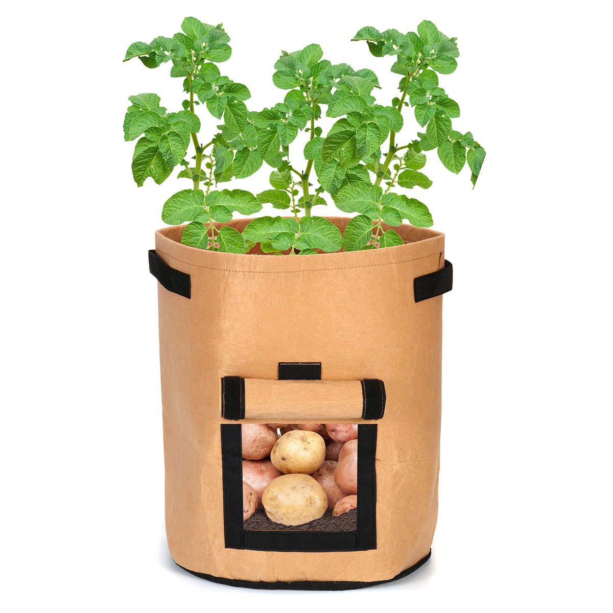 2Pcs-10-Gallon-37L-Khaki-Potato-Planting-Bag-Pot-Planter-Vegetable-Container-Growing-Garden-1703425-2