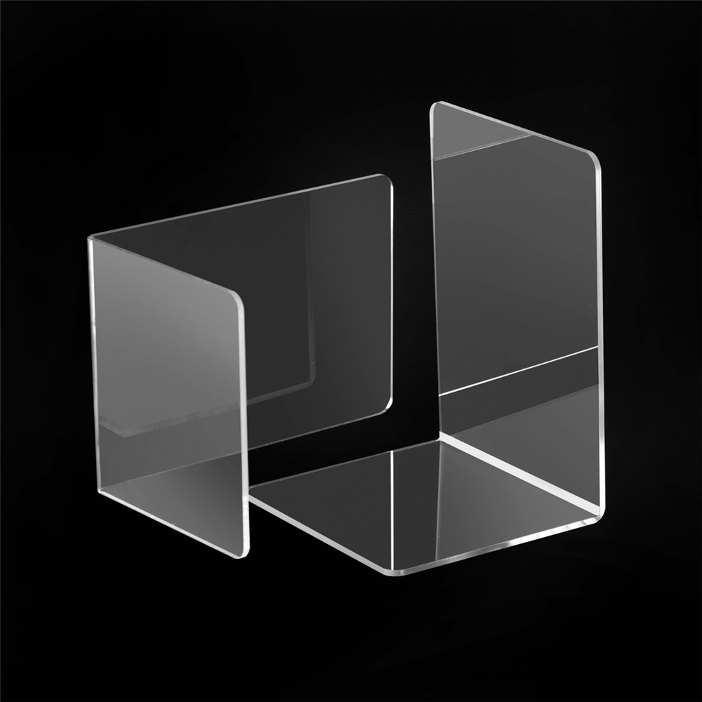 2pcs-160x150x220x4mm-Clear-Acrylic-Bookends-L-shaped-Bookends-Organiser-Stand-For-Office-School-1343312-1