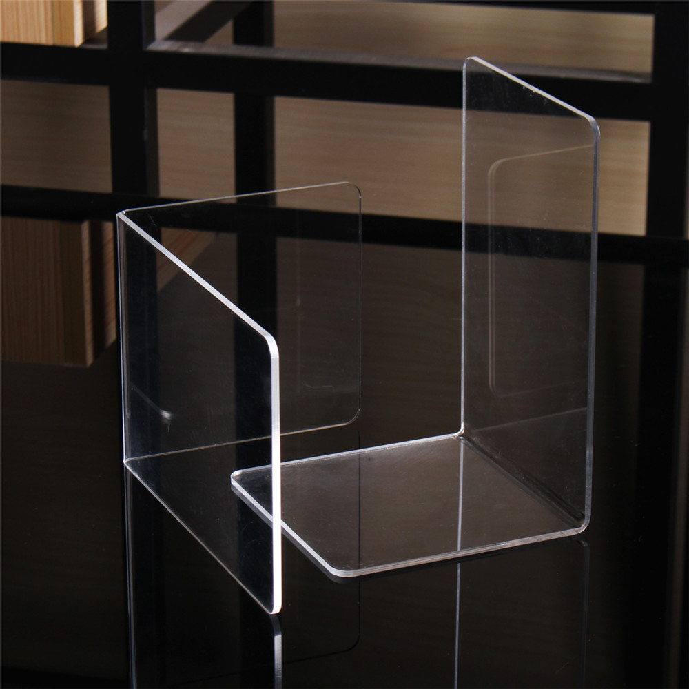 2pcs-160x150x220x4mm-Clear-Acrylic-Bookends-L-shaped-Bookends-Organiser-Stand-For-Office-School-1343312-4