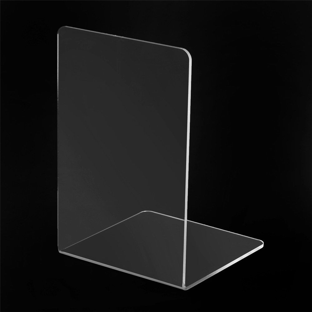 2pcs-160x150x220x4mm-Clear-Acrylic-Bookends-L-shaped-Bookends-Organiser-Stand-For-Office-School-1343312-6